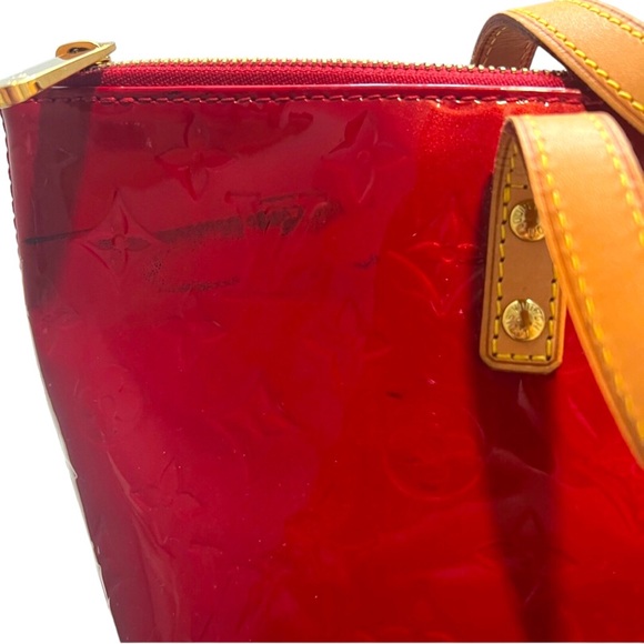 Louis Vuitton Monogram Vernis Bellevue PM (RED) Bag W / COA - Picture 12 of 16